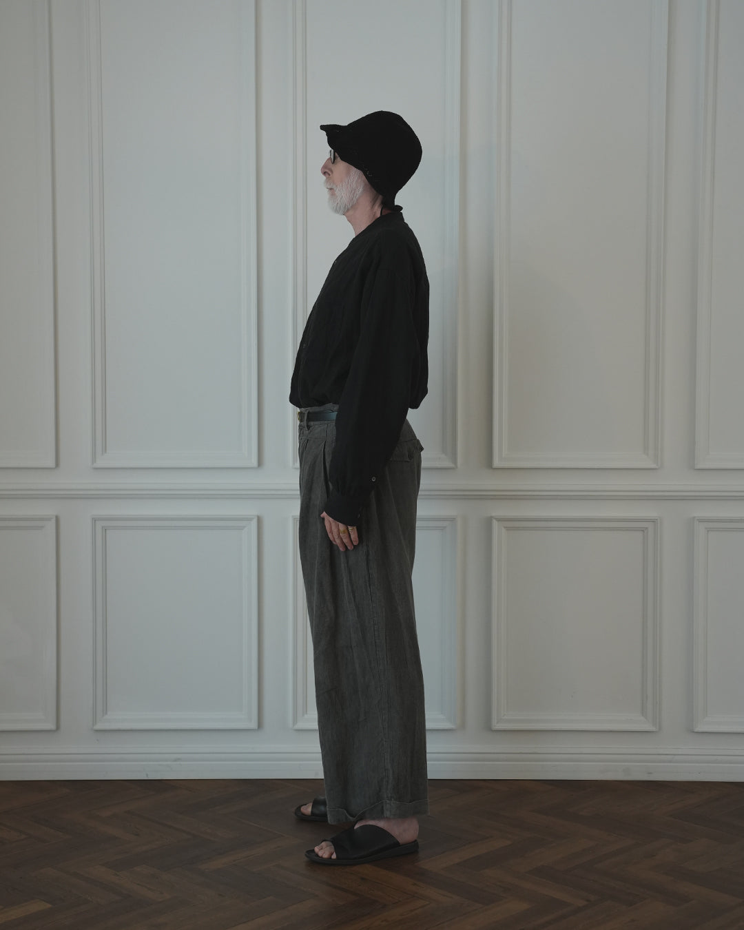 Double Hem Coin Pocket 2Tuck Wide Slacks.