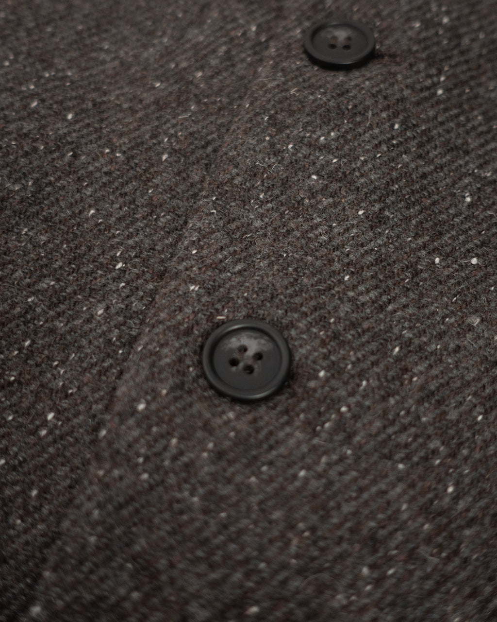Wool Blend Tweed Back-Open Layered Crew Neck Vest <#brown>