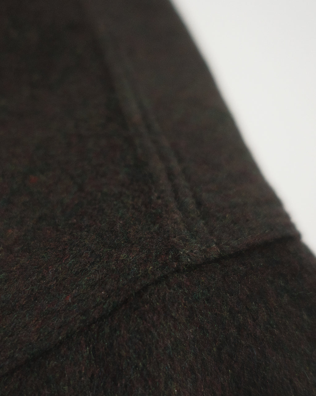 Wool Blend Heavy Flannel Wide Tuck Over Shirt <#olive>