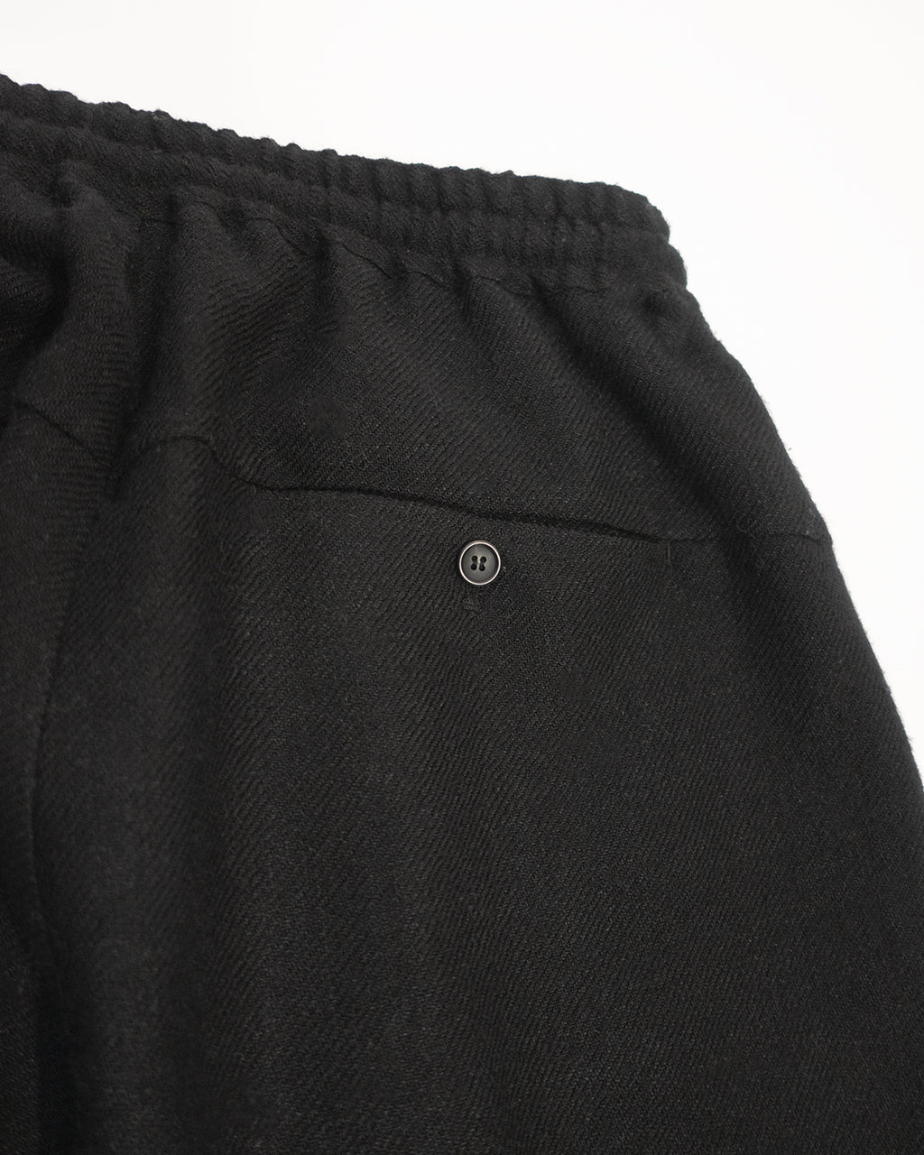 Shetland Wool Linen Rope Belt Easy Sarouel Pants <#black>