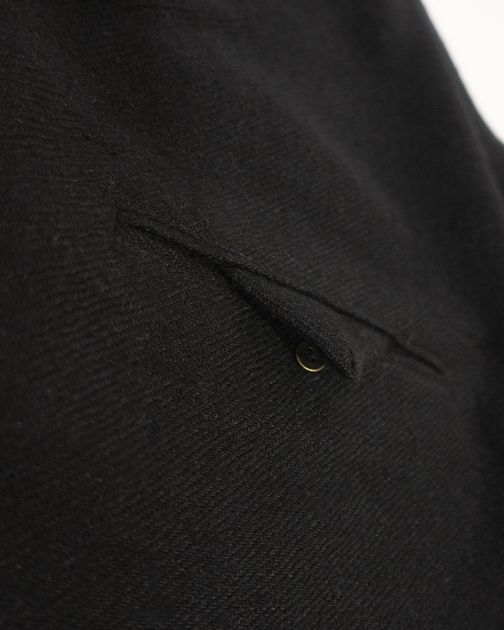 Shetland Wool Linen Crew Neck LS Tuck Rib Pullover <#black>