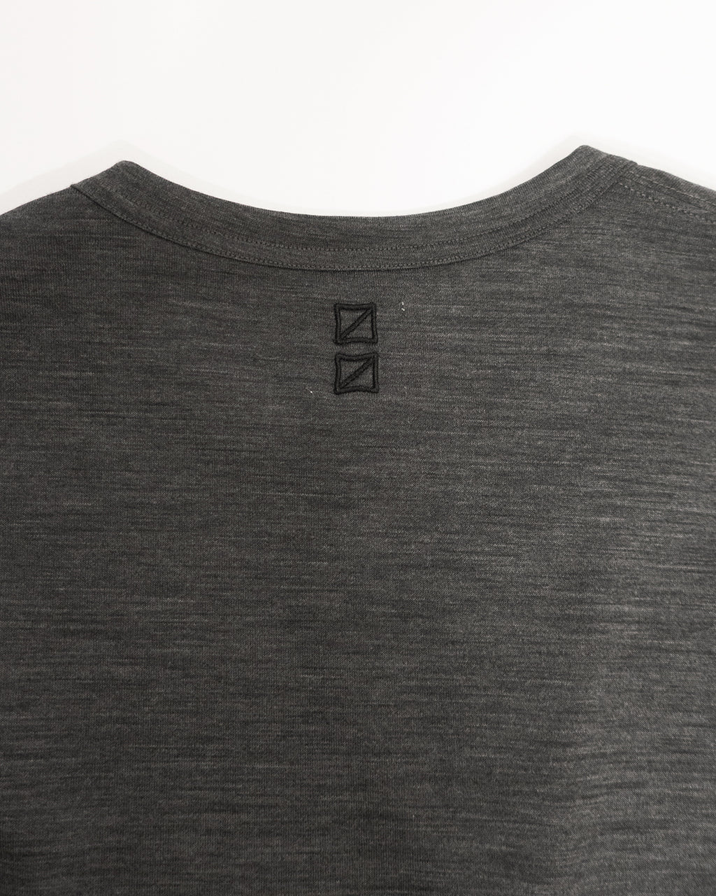 Super100s WOOL Plating Jersey S/S Logo TEE <#heather gray>