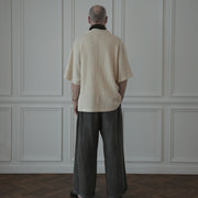 Waffle Russell V Neck 3/4 Sleeve Dolman Knit Pullover.