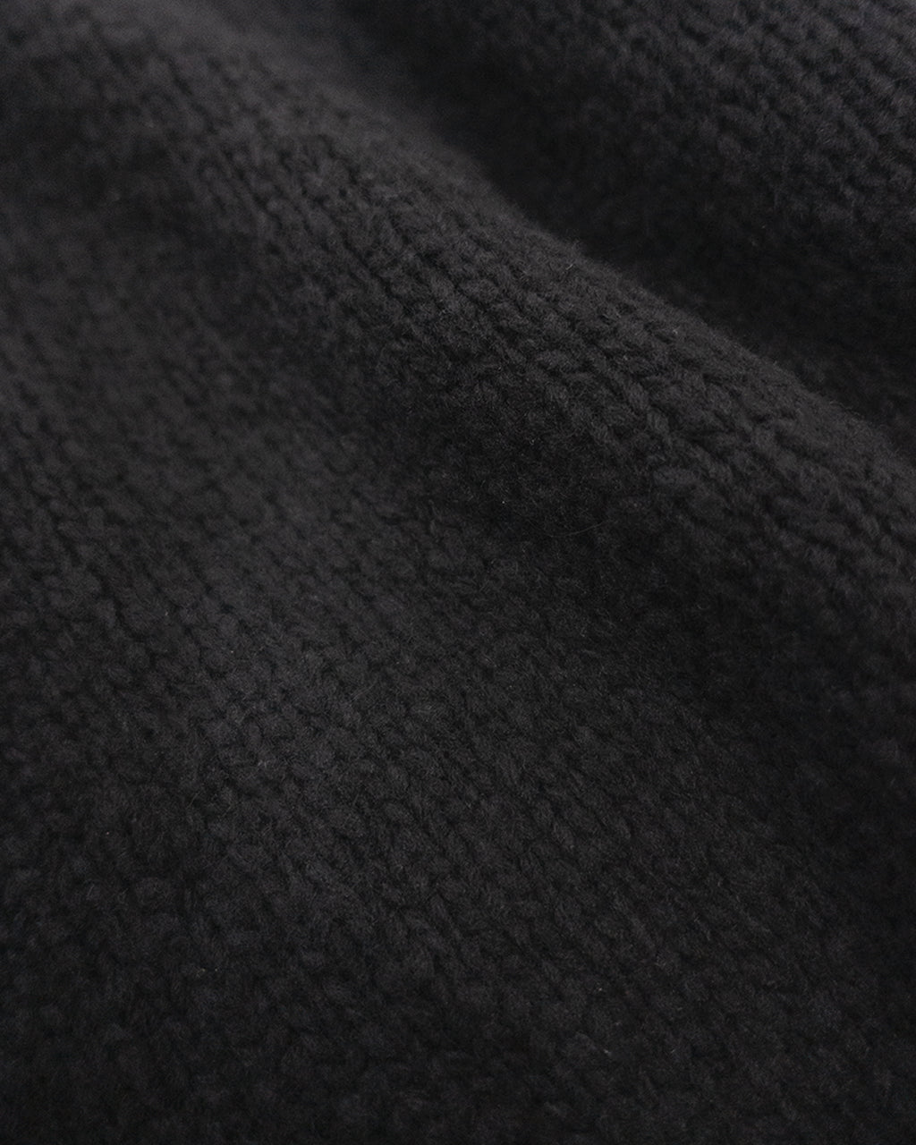 Wool Blend High Neck Hand-like Knit / Sweater <#black>