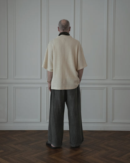 Waffle Russell V Neck 3/4 Sleeve Dolman Knit Pullover.