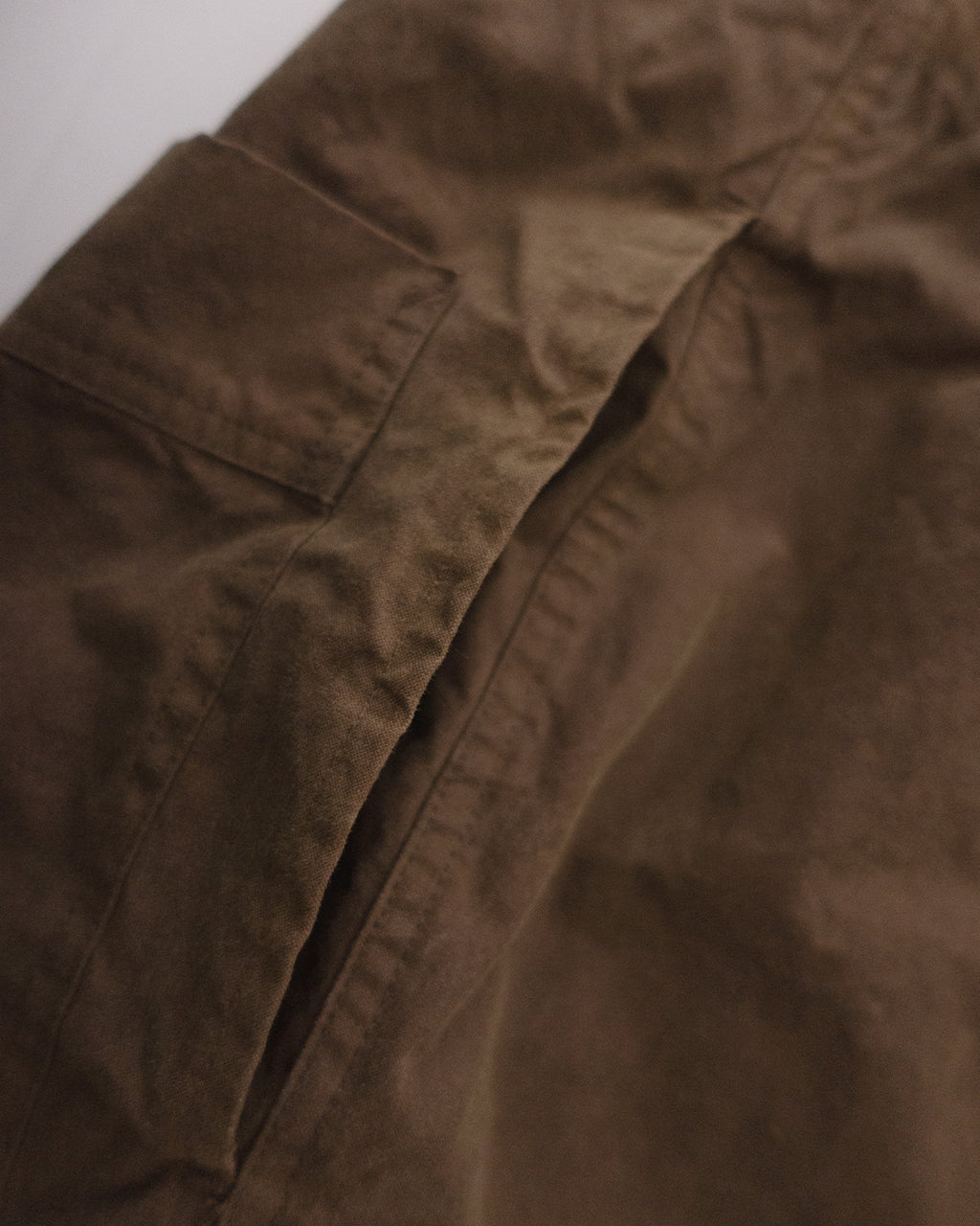 Oiled Wax Washed Moleskin 6-pocket Coverall  <#camel>