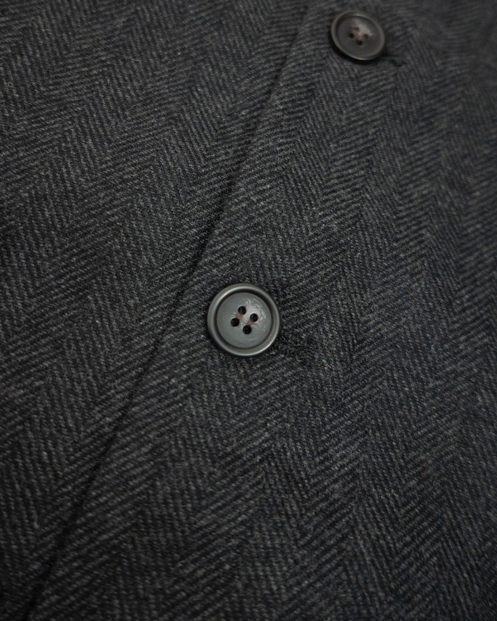 Wool Blend Tweed Back-Open Layered Crew Neck Vest <#black>