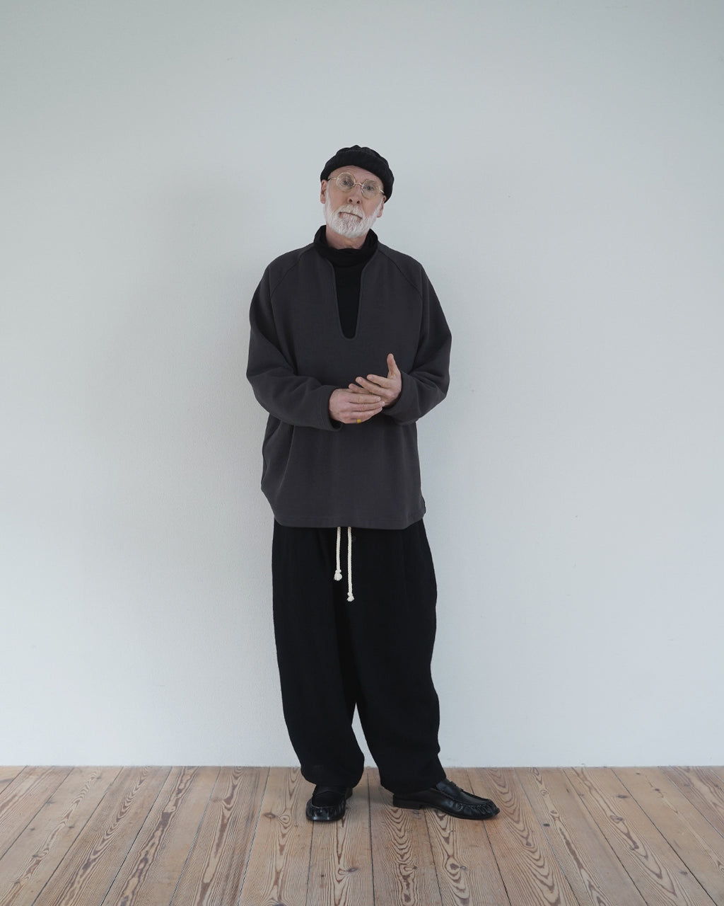 Heavy Azuma Raglan Sleeve Skipper Sweat <#charcoal>