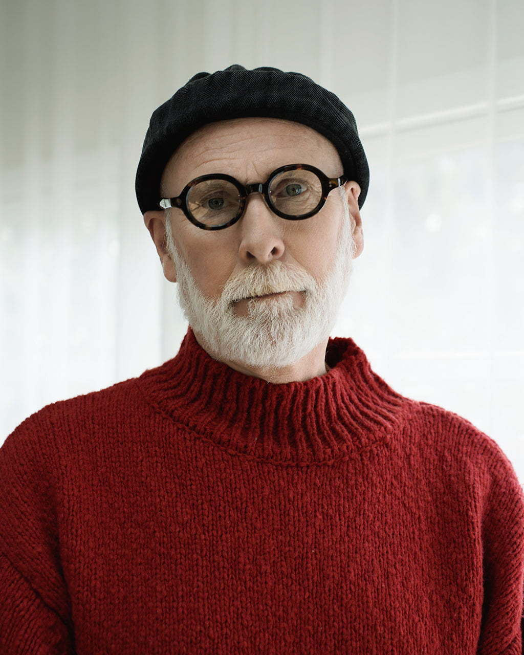 〼〼×Sabae Television Cut Modern Frame Glasses <#brown>