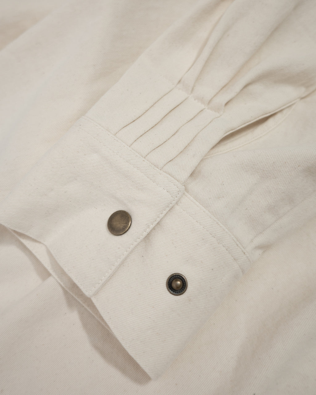 Brushed Cotton Flannel Biowash French Anorak Parka <#ivory>