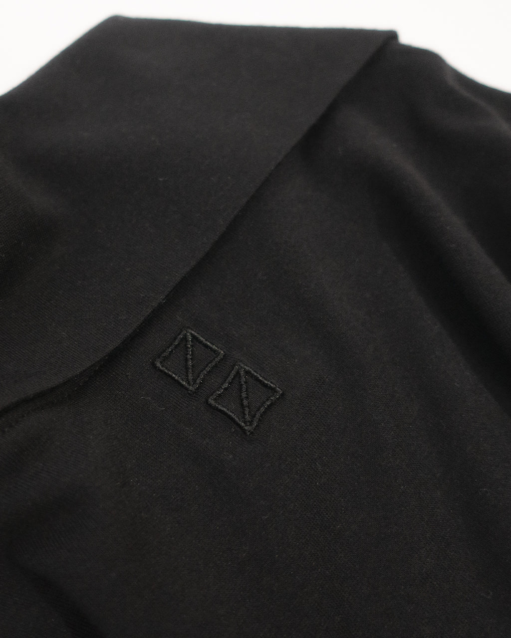 Super100s WOOL Plating Turtleneck L/S Logo TEE <#black>