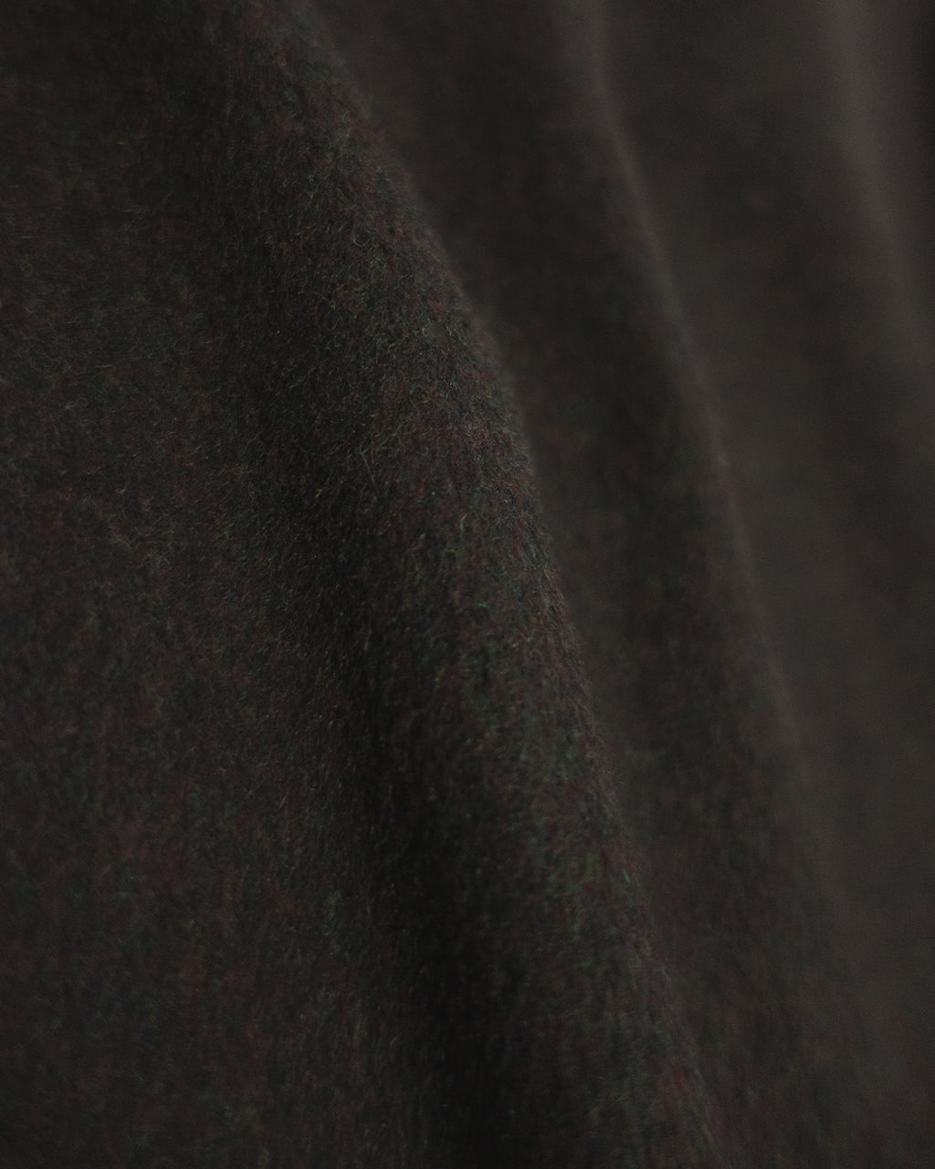 Wool Blend Heavy Flannel Wide Tuck Over Shirt <#olive>