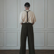 Double Hem Coin Pocket 2Tuck Wide Slacks.