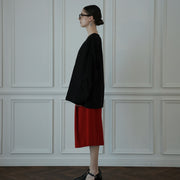 Crew Neck LS Tuck Rib Pullover.