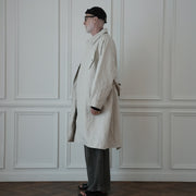 Back Flare A-Line Officer Bal Collar Coat.