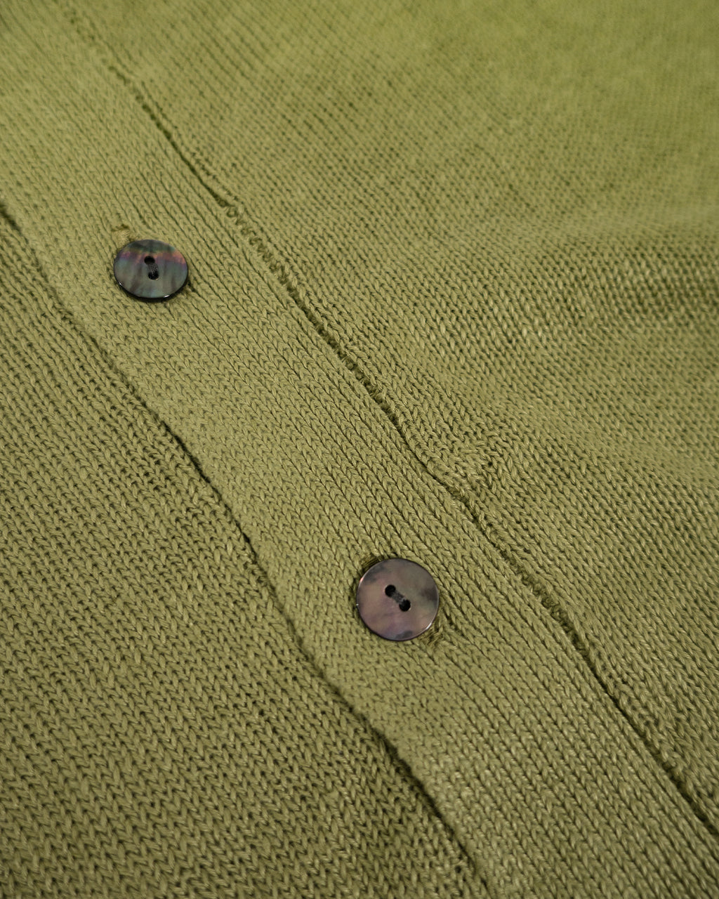 Linen Mid-Gauge V-Neck Knit Gown Cardigan <#yellow>