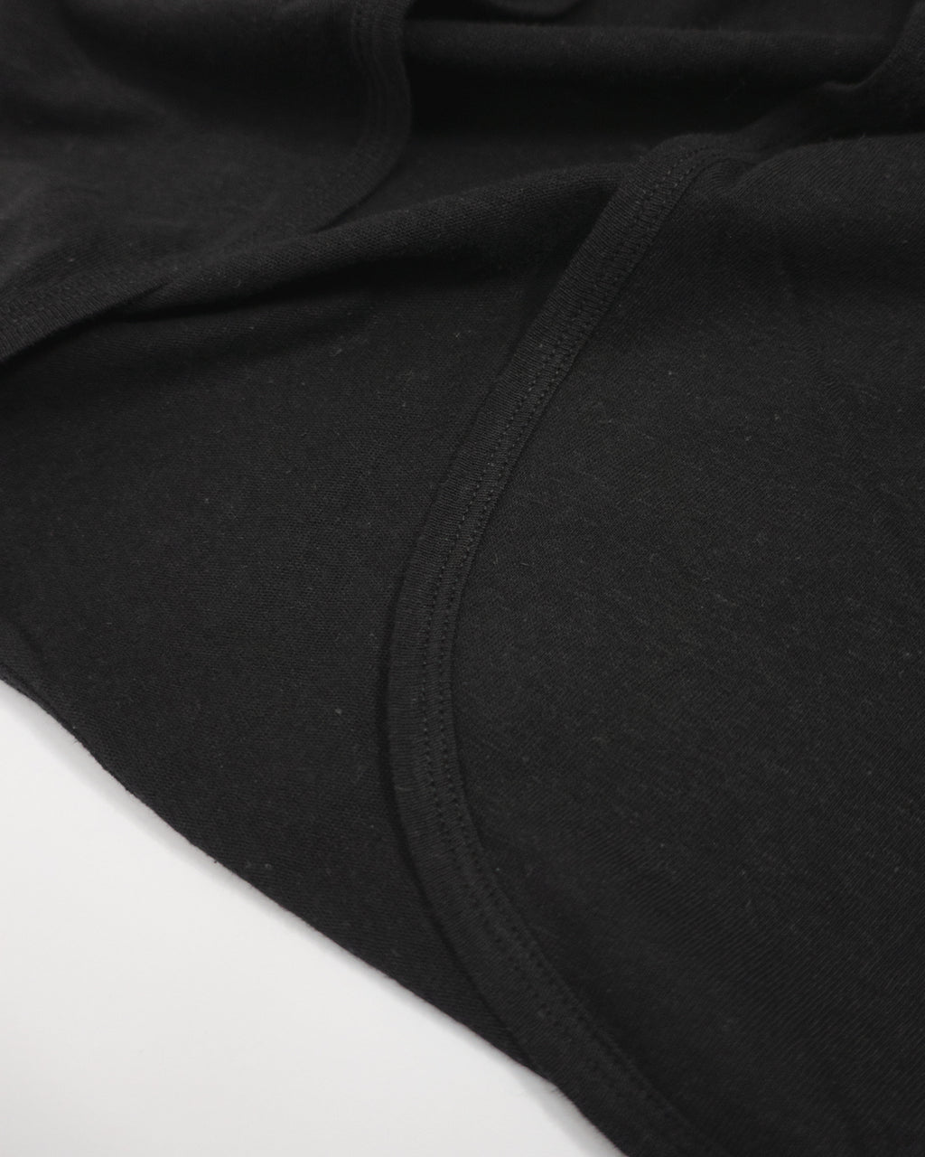 Linen Jersey Inner Layered Front Slit Tank Top <#black>