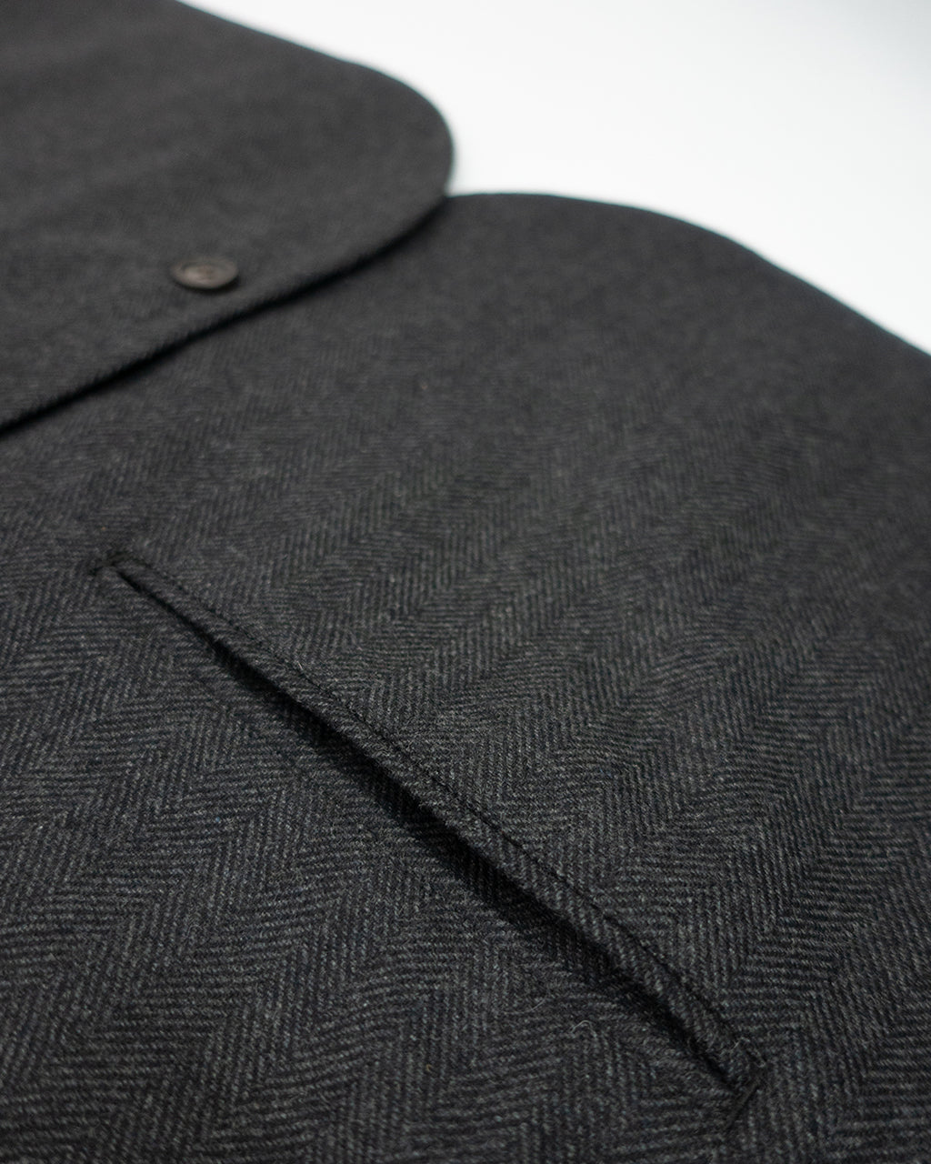 Wool Blend Tweed Back-Open Layered Crew Neck Vest <#black>