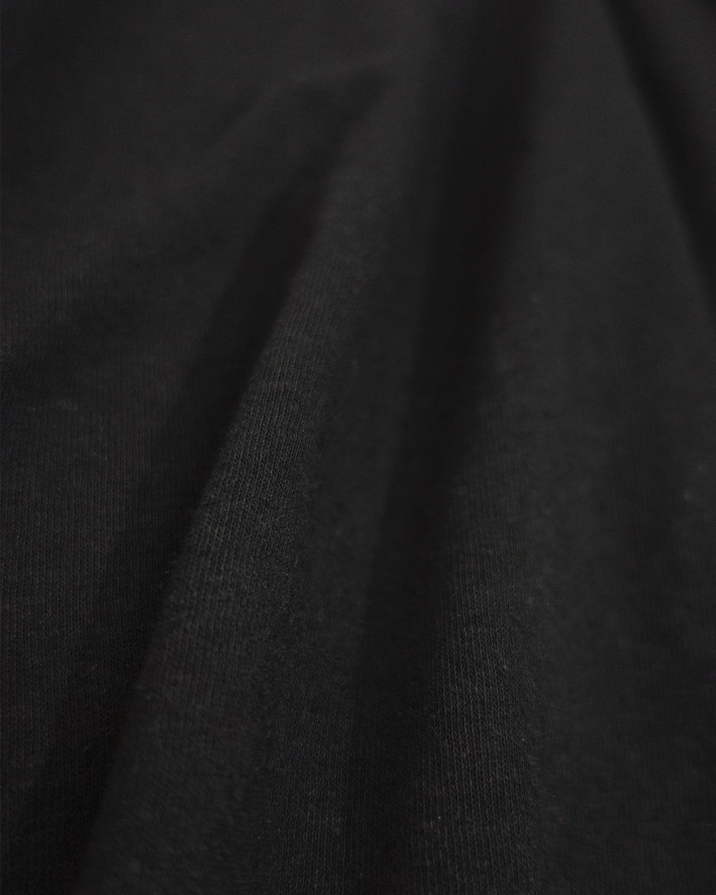 Linen Jersey Henley Neck Middle Length L/S Tee <#black>