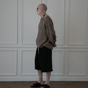 Crew Neck LS Tuck Rib Pullover.