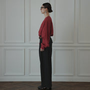 Double Hem Coin Pocket 2Tuck Wide Slacks.