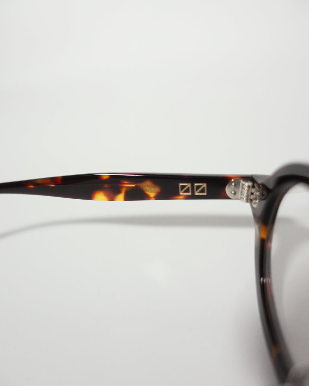 〼〼×Sabae Television Cut Modern Frame Glasses <#brown>