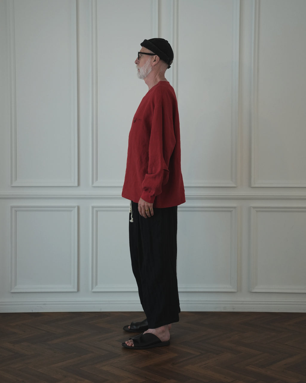 Crew Neck LS Tuck Rib Pullover.