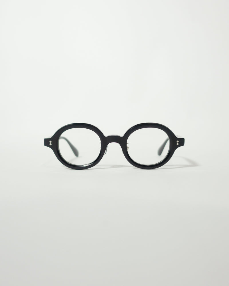 〼〼×Sabae Television Cut Modern Frame Glasses <#black>
