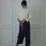 Band Collar Henley Neck Like Atelier Shirt.