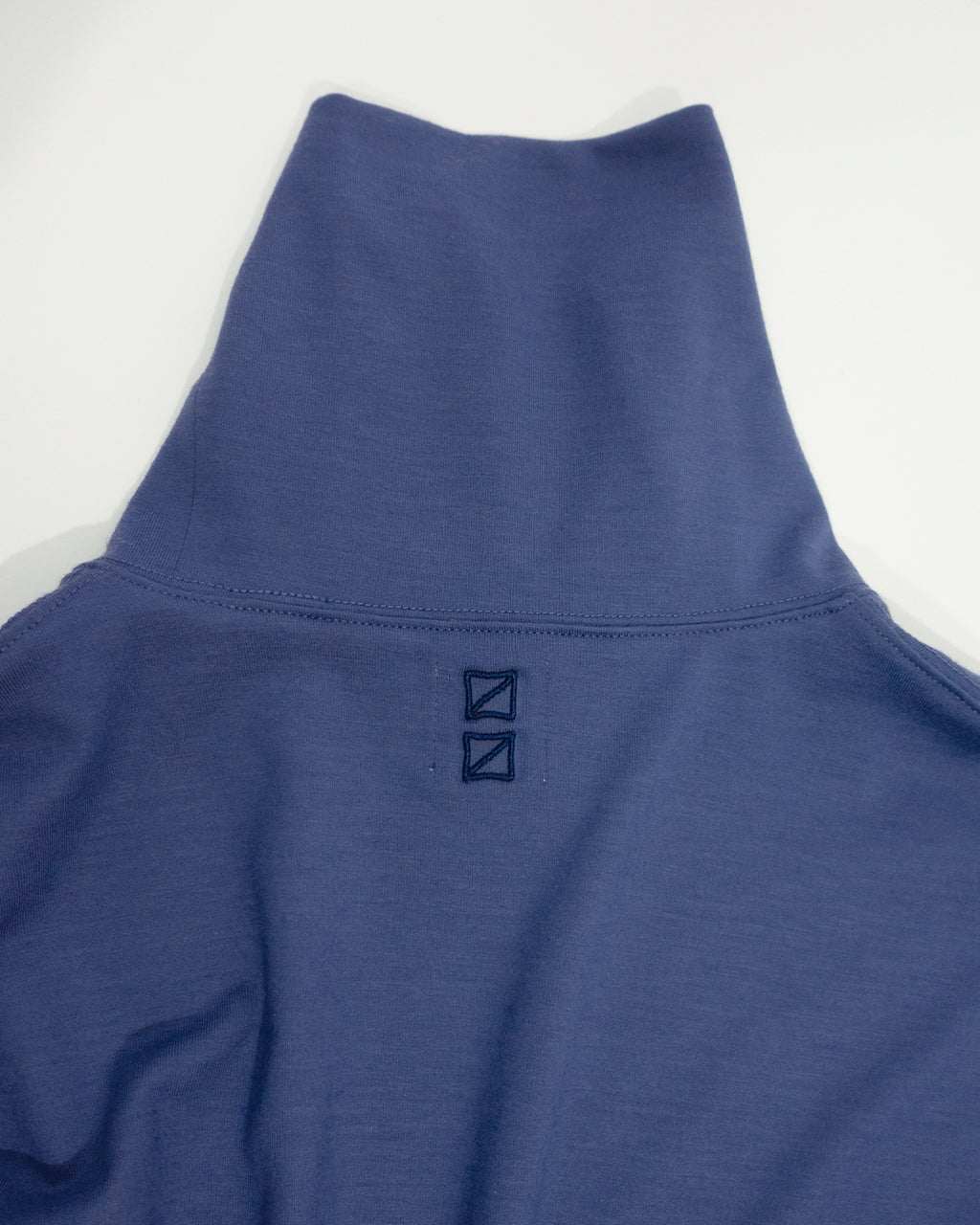 Super100s WOOL Plating Turtleneck L/S Logo TEE <#royal blue>