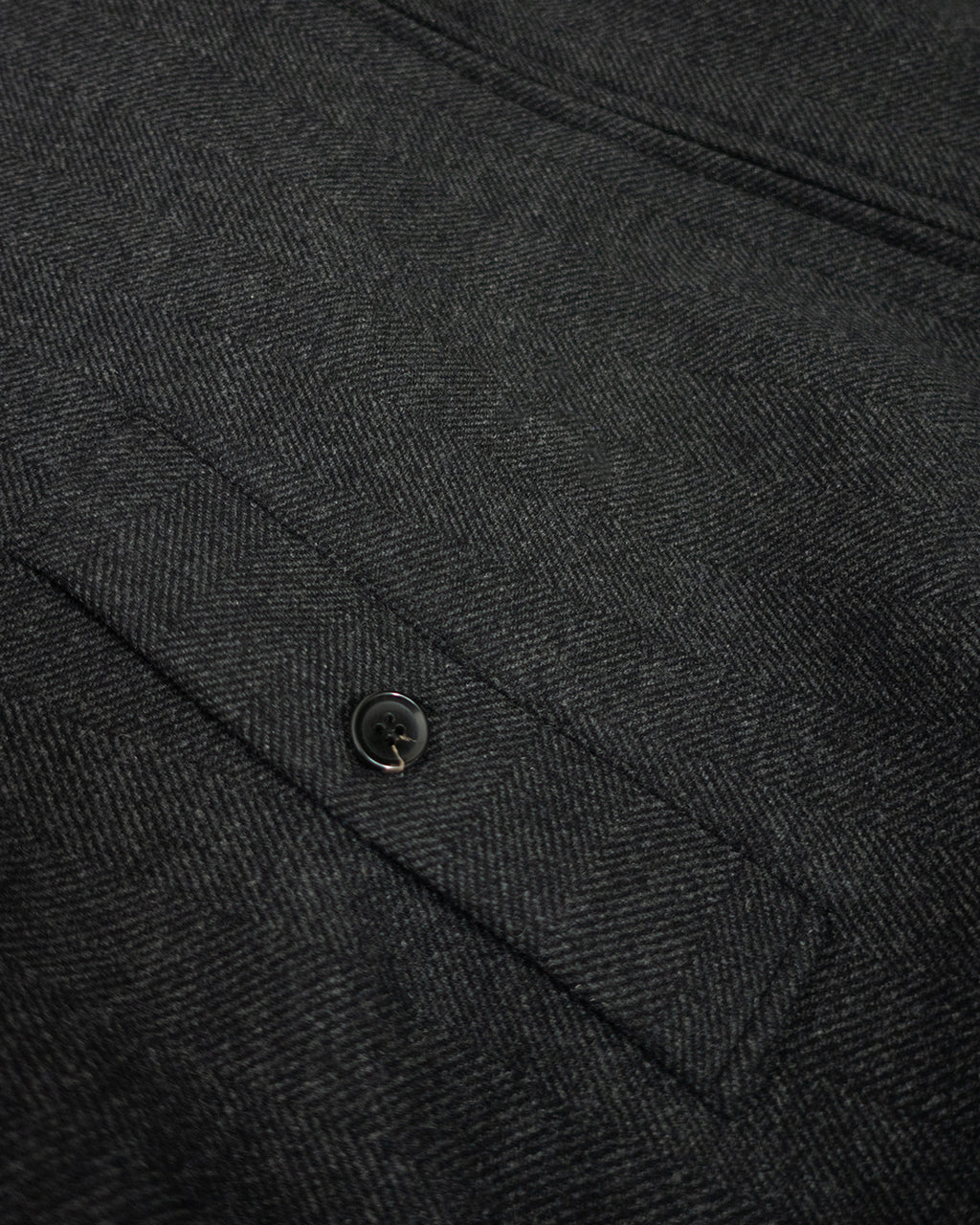 Wool Blend Herringbone Tweed Volume Zip Blouson <#black>