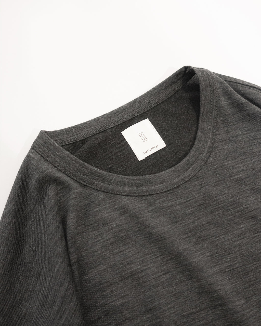 Super100s WOOL Plating Jersey S/S Logo TEE <#heather gray>