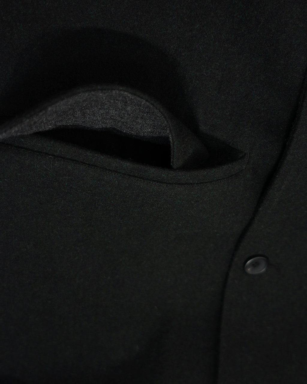 Wool Blend Double-Breasted Long Coat <#black>