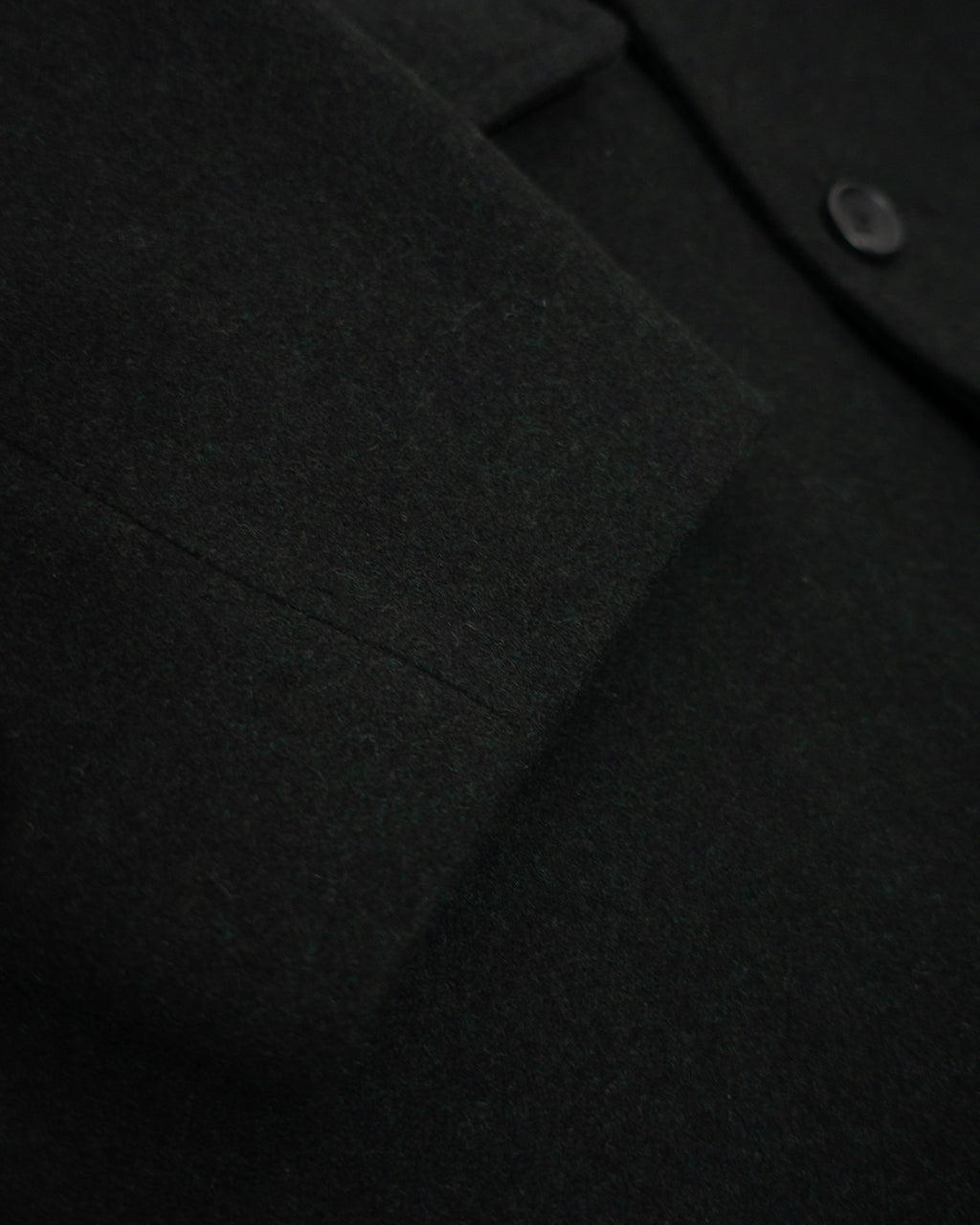 Wool Blend Double-Breasted Long Coat <#black>