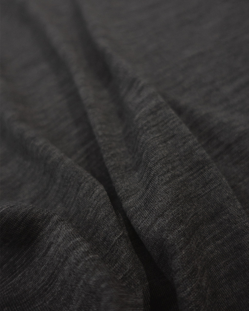 Super100s WOOL Plating Turtleneck L/S Logo TEE <#heather gray>