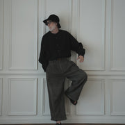 Double Hem Coin Pocket 2Tuck Wide Slacks.