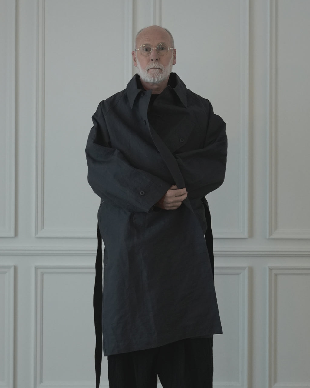 Back Flare A-Line Officer Bal Collar Coat.