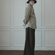 Layered Design Dress Military Shirt.