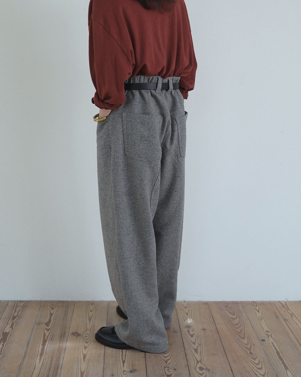 Wool Blend Tweed Double-Knee Painter's Work Pants <#greige>