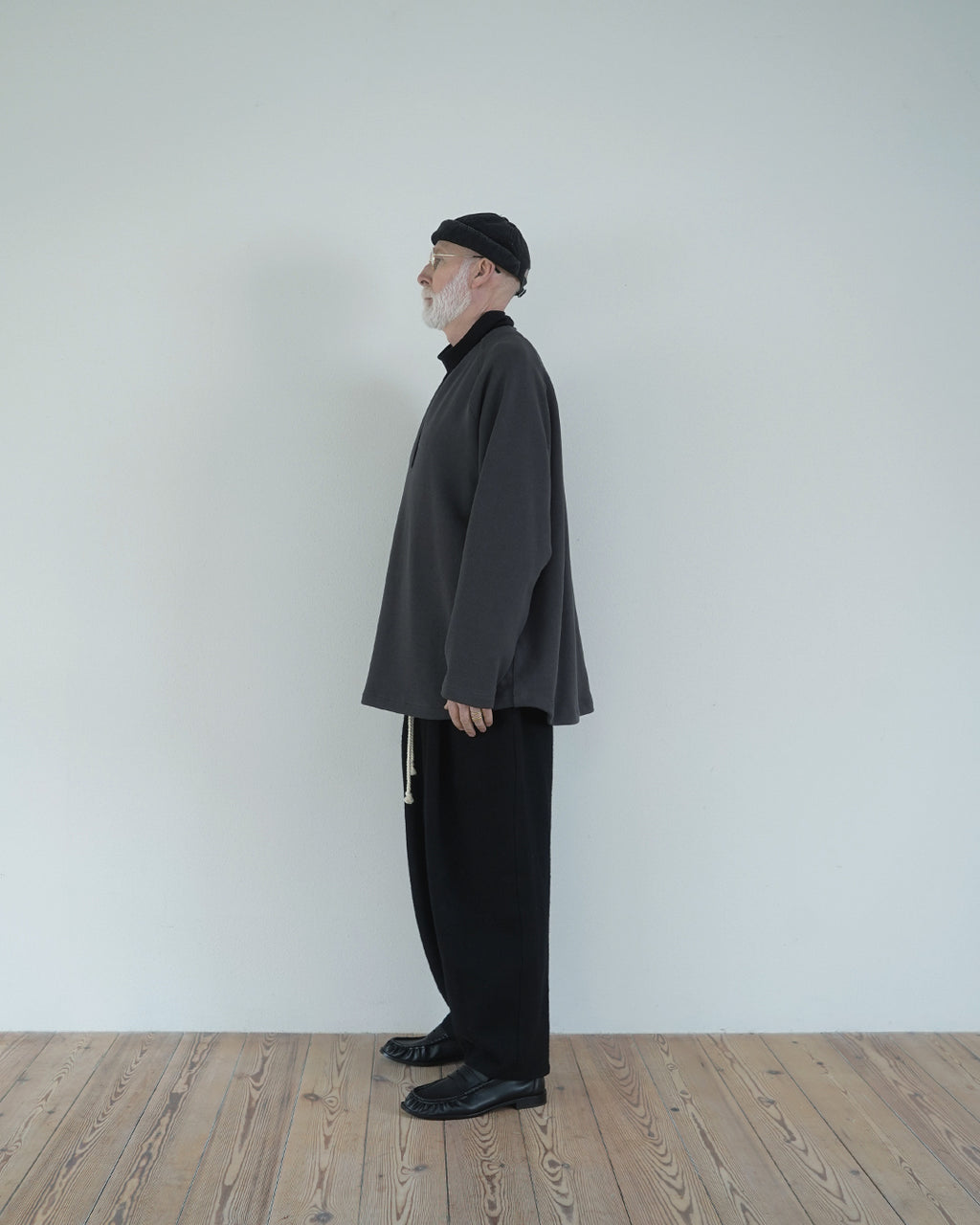 Heavy Azuma Raglan Sleeve Skipper Sweat <#charcoal>