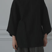 Crew Neck Half Sleeve Over Pullover.