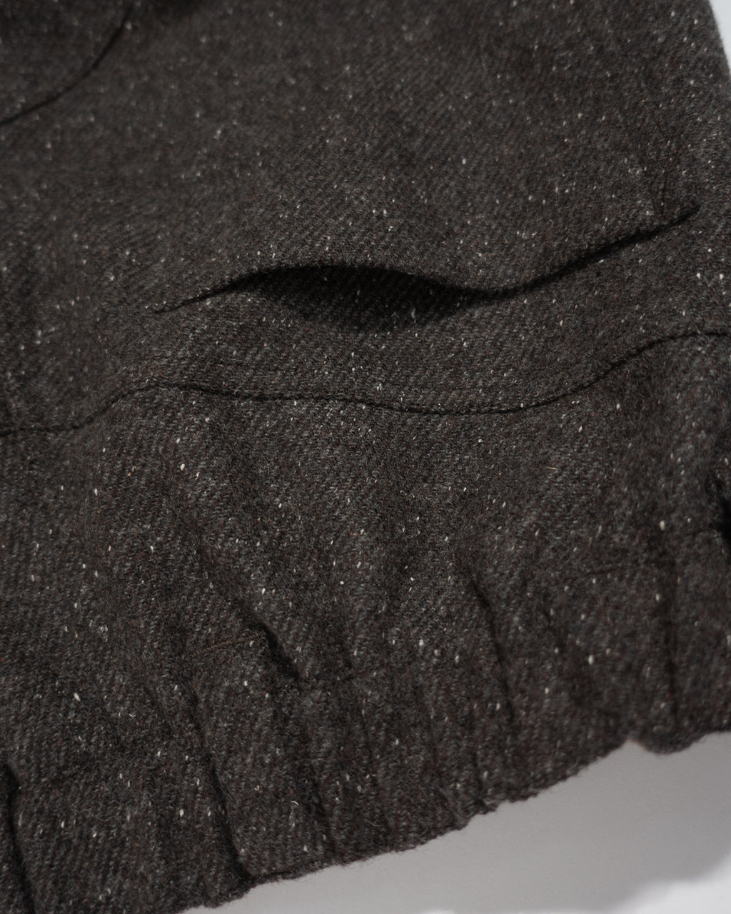 Wool Blend Tweed Double-Knee Painter's Work Pants <#brown>