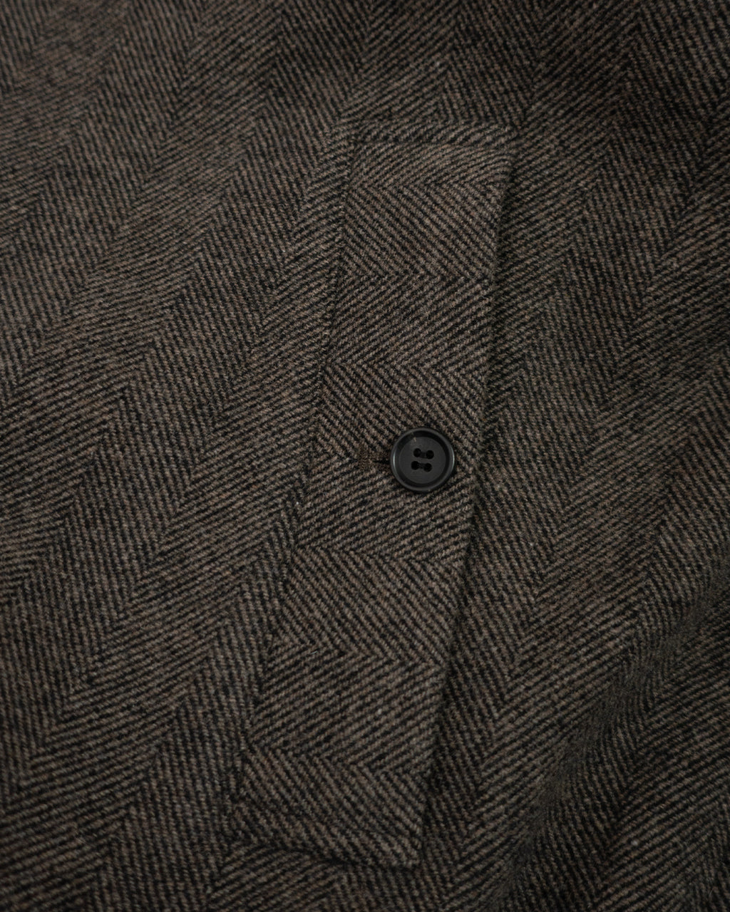 Wool Blend Herringbone Tweed Volume Zip Blouson <#brown>