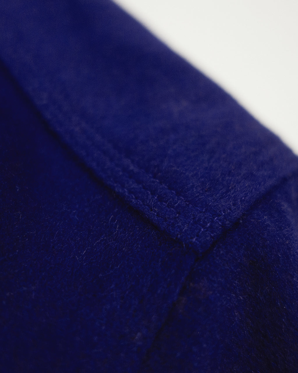 Wool Blend Heavy Flannel Wide Tuck Over Shirt <#royal blue>