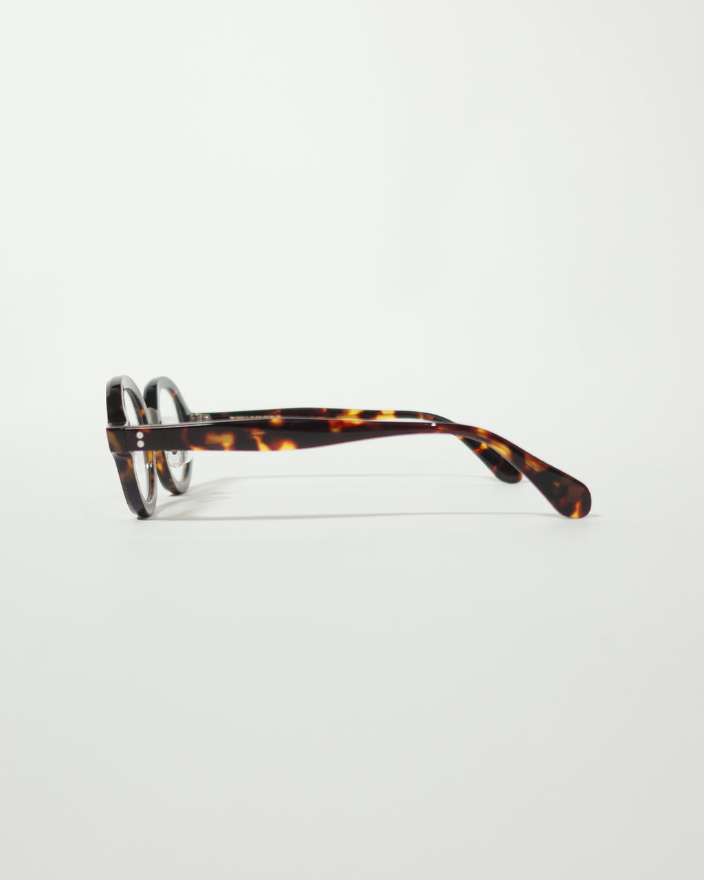 〼〼×Sabae Television Cut Modern Frame Glasses <#brown>