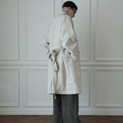 Back Flare A-Line Officer Bal Collar Coat.