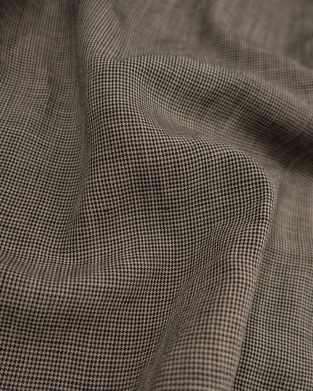 Linen-Tencel Double Pocket Regular Collar Over Shirt <#black×beige>