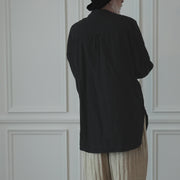 Band Collar Henley Neck Like Atelier Shirt.