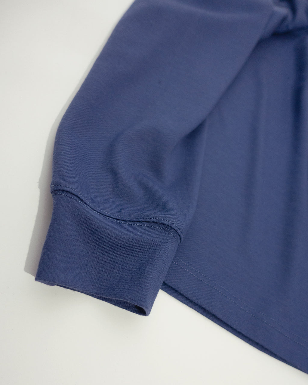 Super100s WOOL Plating Turtleneck L/S Logo TEE <#royal blue>