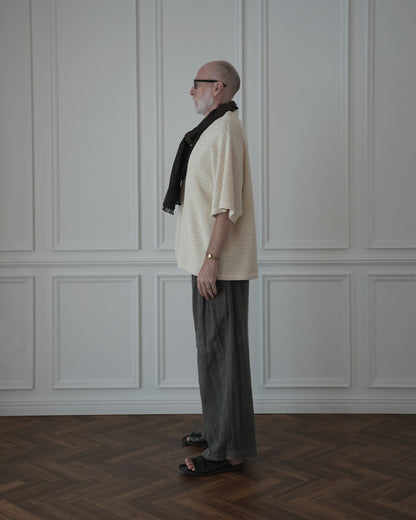 Waffle Russell V Neck 3/4 Sleeve Dolman Knit Pullover.